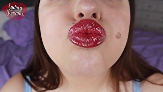 Wife Gives You Lipstick Kisses - POV Lipstick Fetish Kissing Role play - Sydney Screams