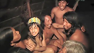 [ENF] TV Reporter has to get naked for amazon tribe report