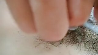 Shaving my hairy cunt