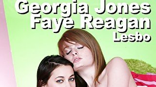 Faye Reagan & Georgia Jones lick pink strapon GMBB30950