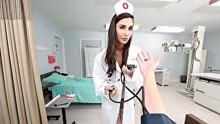 Slender nurse slut Gianna Dior penetrated in the missionary pose