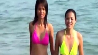 Sexy  Young Thai girls in thong bikini