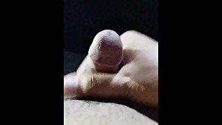 small penis masturbating then cumming while watching a gay porn movie