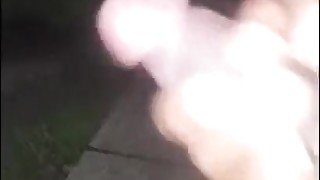 Late night walk turned into the public masturbation session