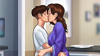 Summertime saga: stepmom teaches her stepson hot to kiss ep 169