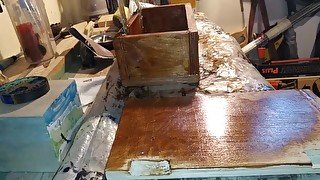 Making a Box Pt. 2  glueing, sanding off the excess epoxy resin, putting on the varnish