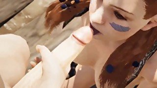 Aloy from Horizon Forbidden West getting a Mating press FUCKED BY MONSTER