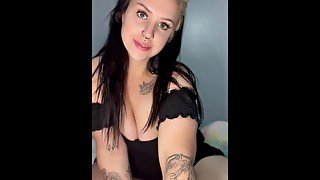 ROLE PLAY:  POV Needy goth gf let’s you relax while riding cock