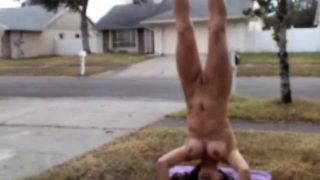 Lil C Naked Handstand