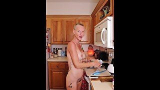 Baking Mini Pies Nude