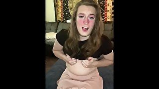 super cute transgirl shows herself off