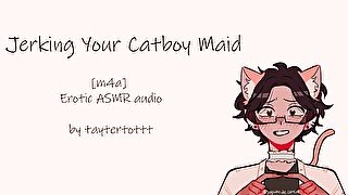 [m4a] Jerking Your Catboy Maid  Erotic ASMR audio