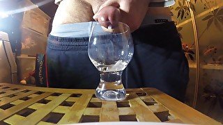 I cannot stop cumming for a day. My load could have been so much more.. This time: Cum inside glass