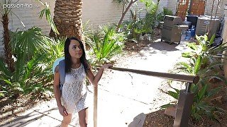 Holly Hendrix makes a big dick disappear in her tiny ass