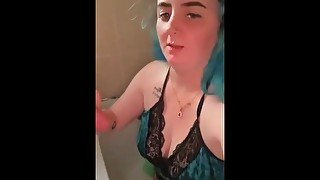 Step brother pissing while giving bj