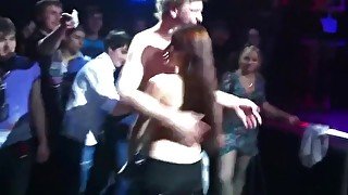 Amateur striptease in the club