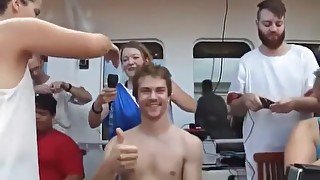 Girls Headshave on a Boat