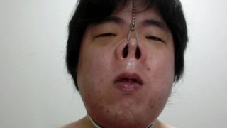 Nose hook masturbation５