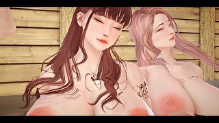 Hot spring with ASMR (お姉さんたちと温泉ASMR)