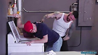 Tattoo gay anal fetish and cumshot