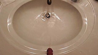 POV Hard Piss in Sink During House Party After Holding it in For So Long!