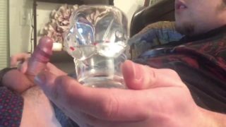 I was so Fucking HARD! Cum in Shotglass CEI, I don't follow through :(