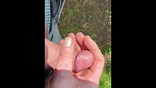 A cheeky outdoor play with my cock