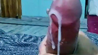 Jerking off again slow motion cumming great load