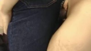 Japanese teen with hole in her jeans gets done