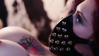 Stunning goth hottie wearing mask is fucked in hot XXX scene