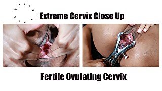 Wet Fertile Cervix Extreme Closeup