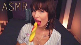 Asmr Amy ICE LICKING SUCKING EATING MOUTH SOUNDS WHISPERING