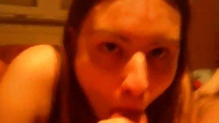 Fat white cock for hungry and horny white girl on cam