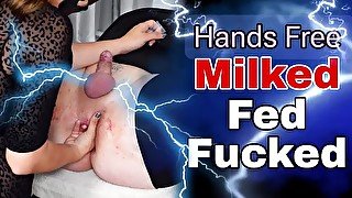 Milking my Slave - Femdom Anal Cumshot Ruined Orgasm Prostate Fucking Machine Cum Swallowing Slave