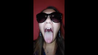 Girl Long Tongue and Burping