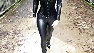 Exotic amateur Latex, Outdoor xxx movie