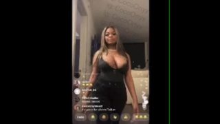 JT from city girls Nip Slip. IG live 