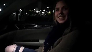 B Flowers (Brooke) sucks n fucks fat old man in parking lot