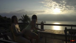 Paradise Island Trip - Public Blowjob and hard sex in an awesome ocean view