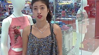 Filipina with tight twat shows him