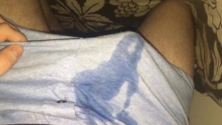 Jerking & Cumming in My Boxers before Bed ;p Cum Soaks Through!