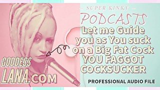 Kinky Podcast 9 Let me Guide you as you Suck on a Big Fat Juicy Cock YOU FAGGOT COCKSUCKER