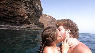 We found a secret beach and went wild swam naked and had amazing standing doggy sex