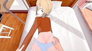 Fucking Historia Reiss from your POV, blowjob and missionary creampie. AoT Hentai