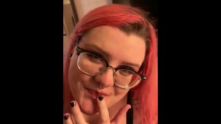 Pink Haired BBW Gets A Mouth Full Of Cum