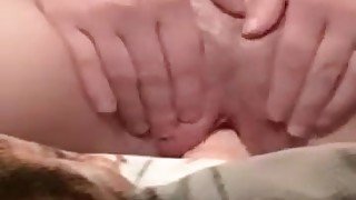 Wife riding big dildo and dirty talk