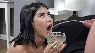 Submissive Slut Takes Piss In Mouth