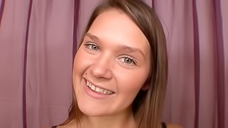 Kinky girl Abby Cross sucks a wang and gets facialed