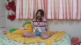 Help me, let me out. Asian girl bondage and gagged