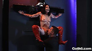 Joanna Angel And Ramon Nomar - Inked Babe Fucked In A Sex Dungeon Sex Slave )